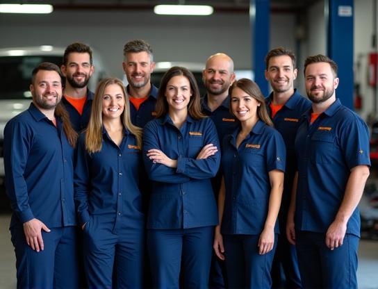 CSAI Auto Service team in the service bay